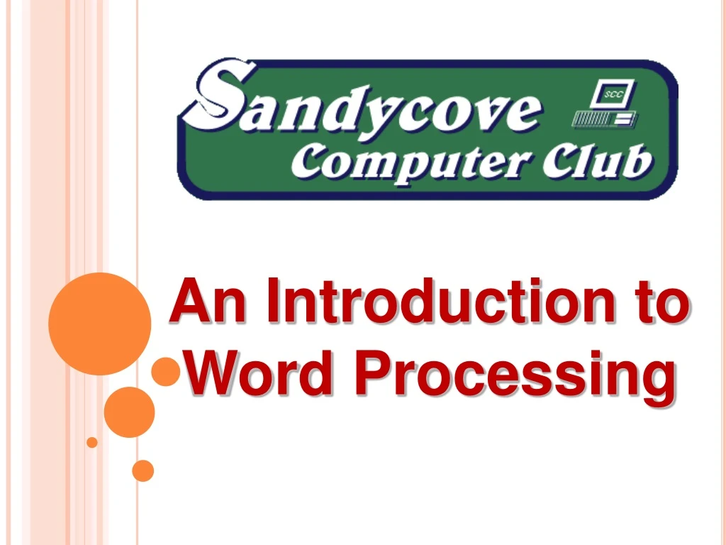 an introduction to word processing