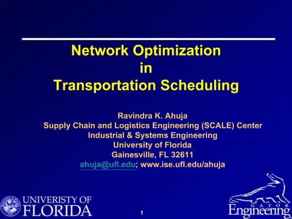 Network Optimization in Transportation Scheduling
