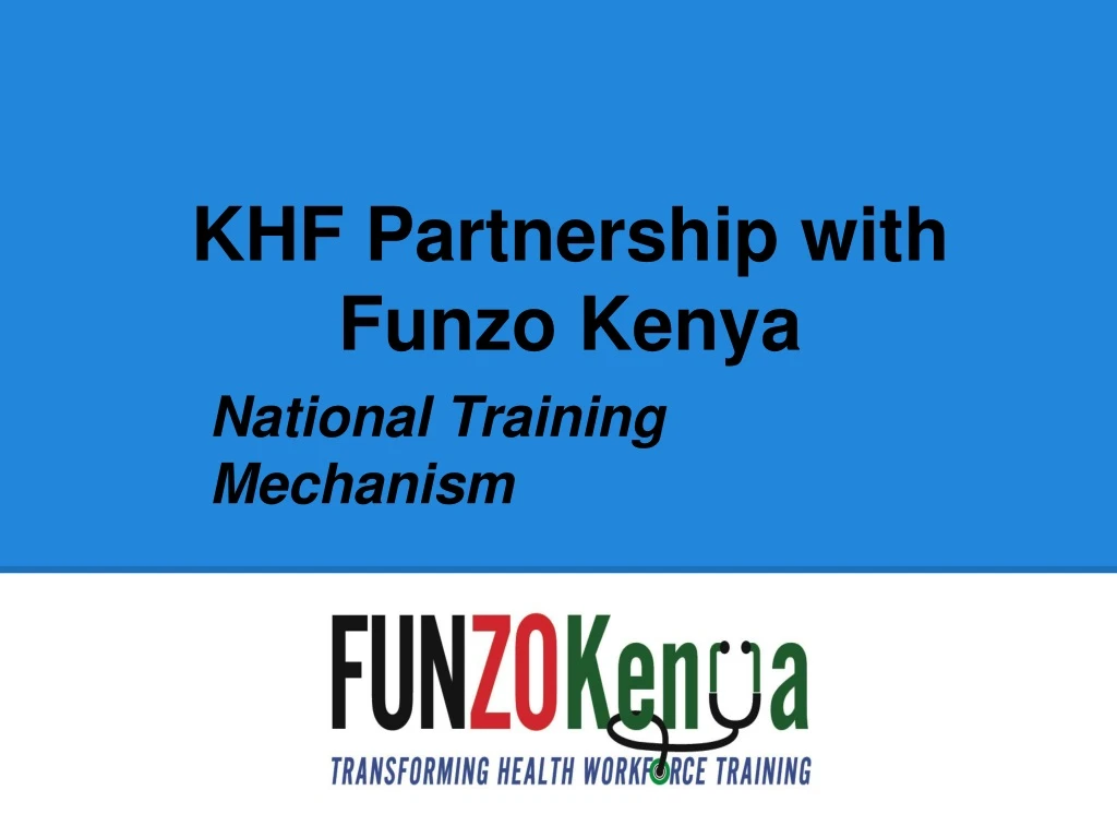 khf partnership with funzo kenya