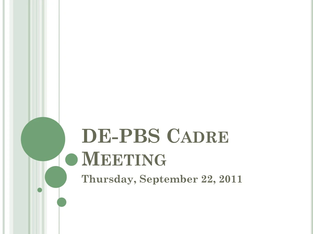 de pbs cadre meeting