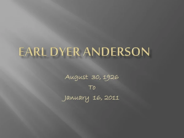 Earl Dyer Anderson