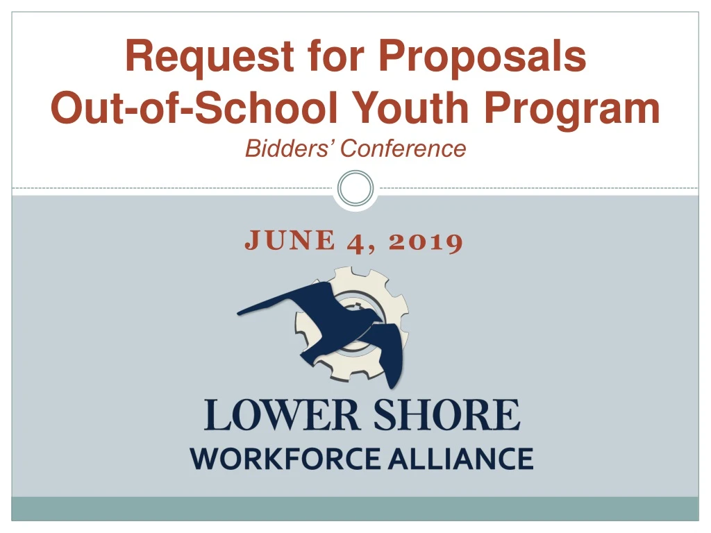 request for proposals out of school youth program bidders conference