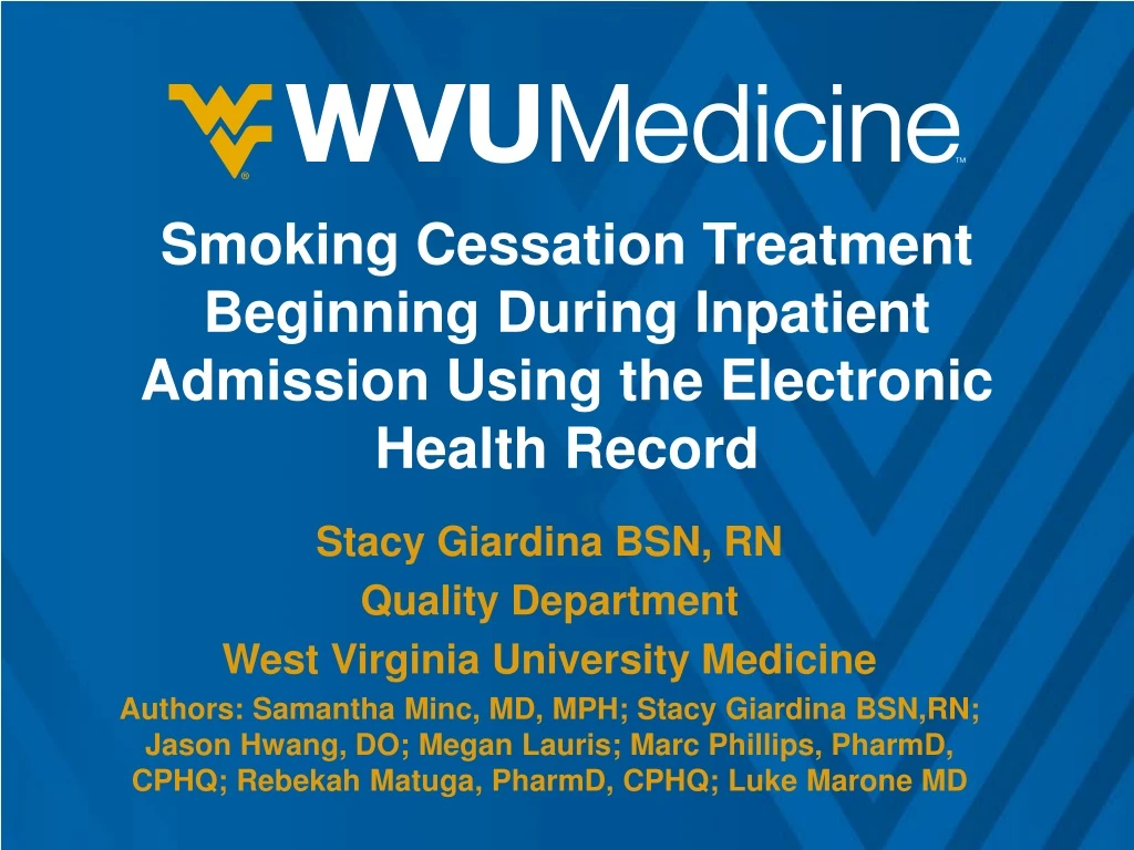smoking cessation treatment beginning during inpatient admission using the electronic health record
