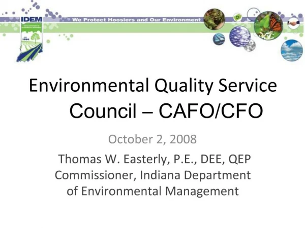 Environmental Quality Service Council CAFO