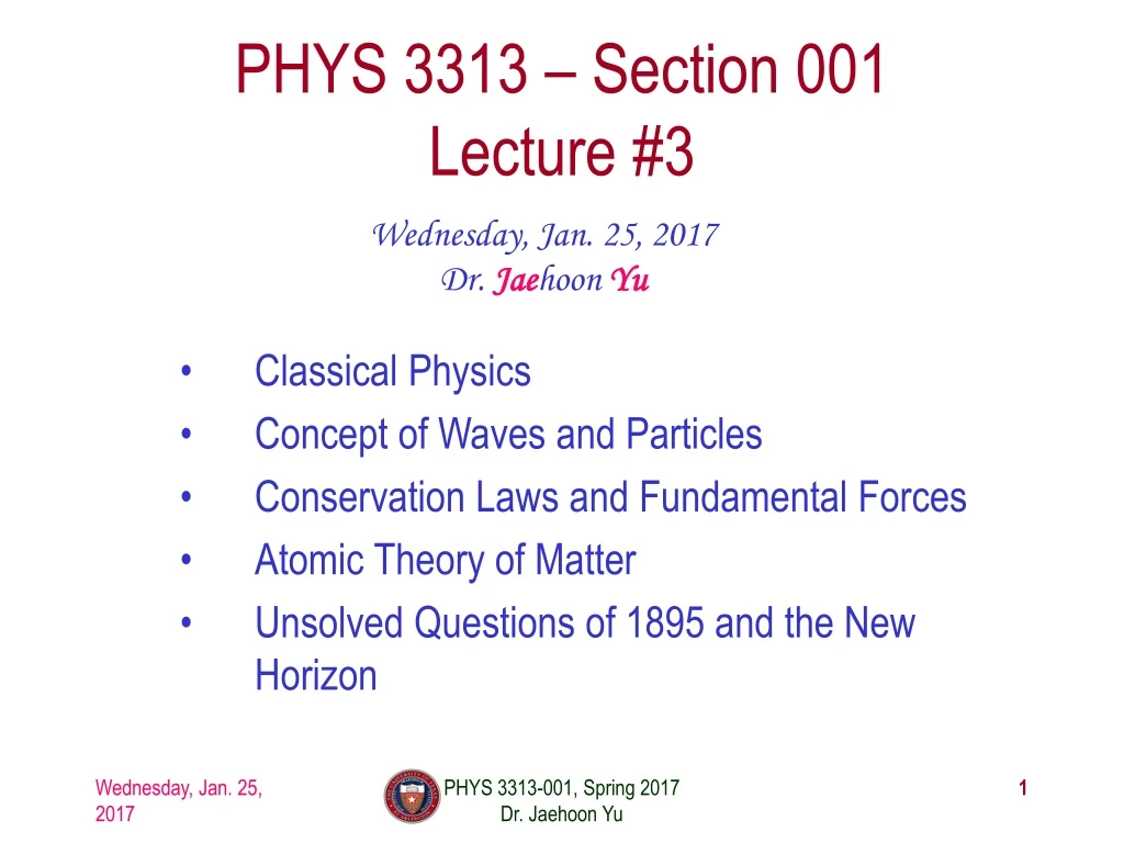 phys 3313 section 001 lecture 3