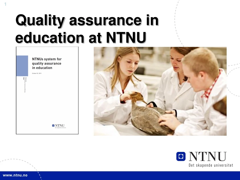 quality assurance in education at ntnu