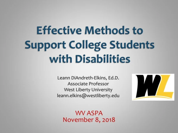 Effective Methods to Support College Students with Disabilities