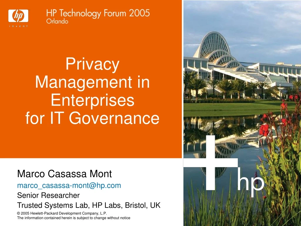 privacy management in enterprises for it governance