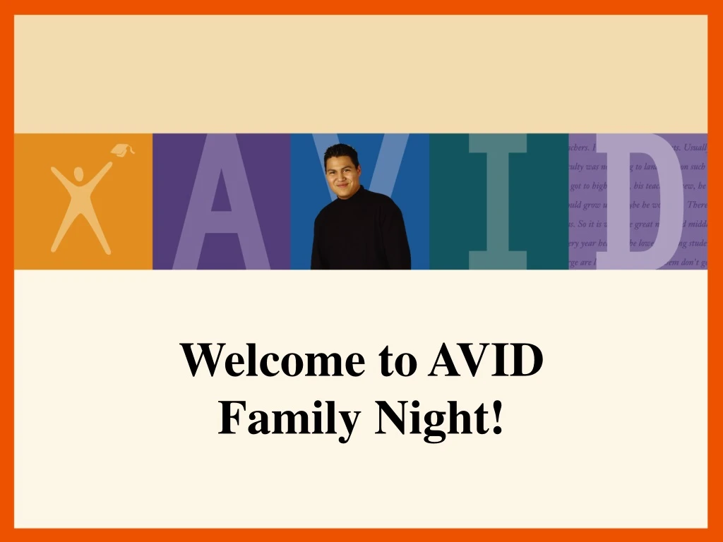 welcome to avid family night