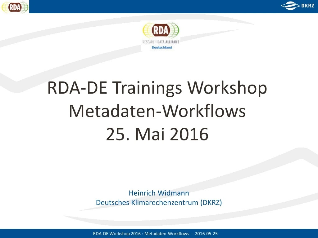 rda de trainings workshop metadaten workflows 25 mai 2016
