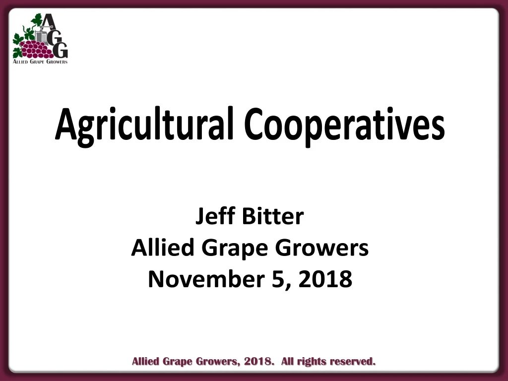 agricultural cooperatives