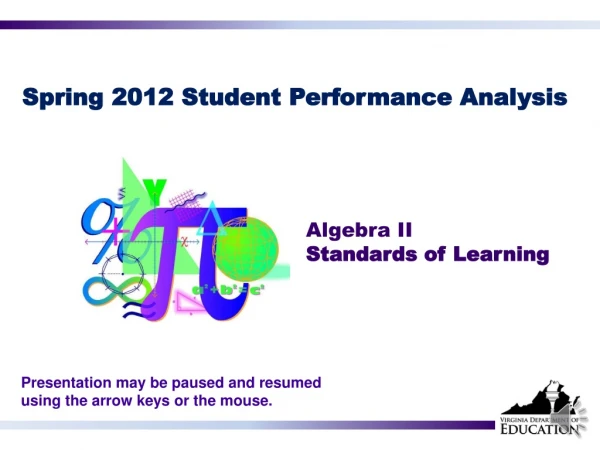 Spring 2012 Student Performance Analysis