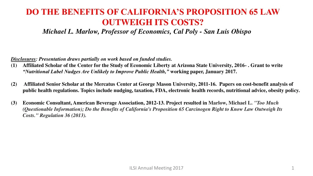 do the benefits of california s proposition