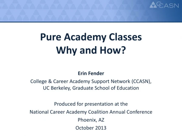 Pure Academy Classes Why and How?