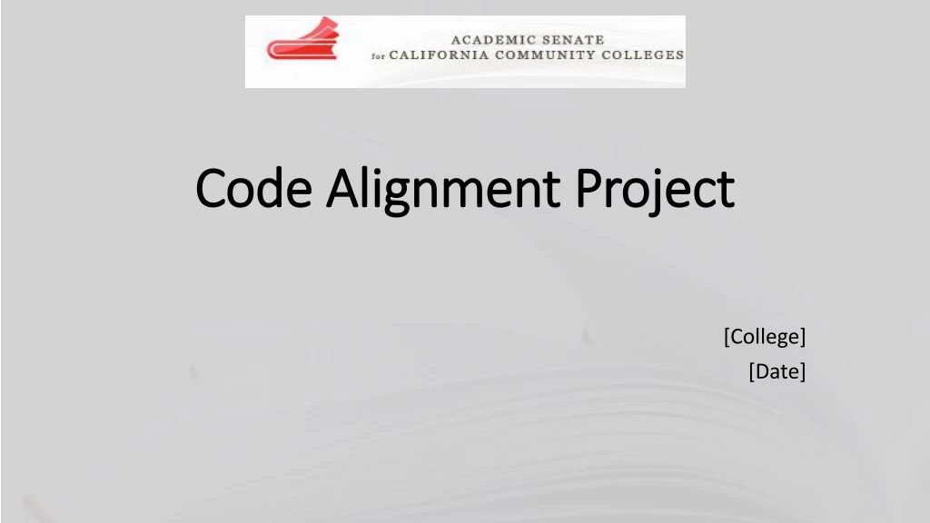 code alignment project