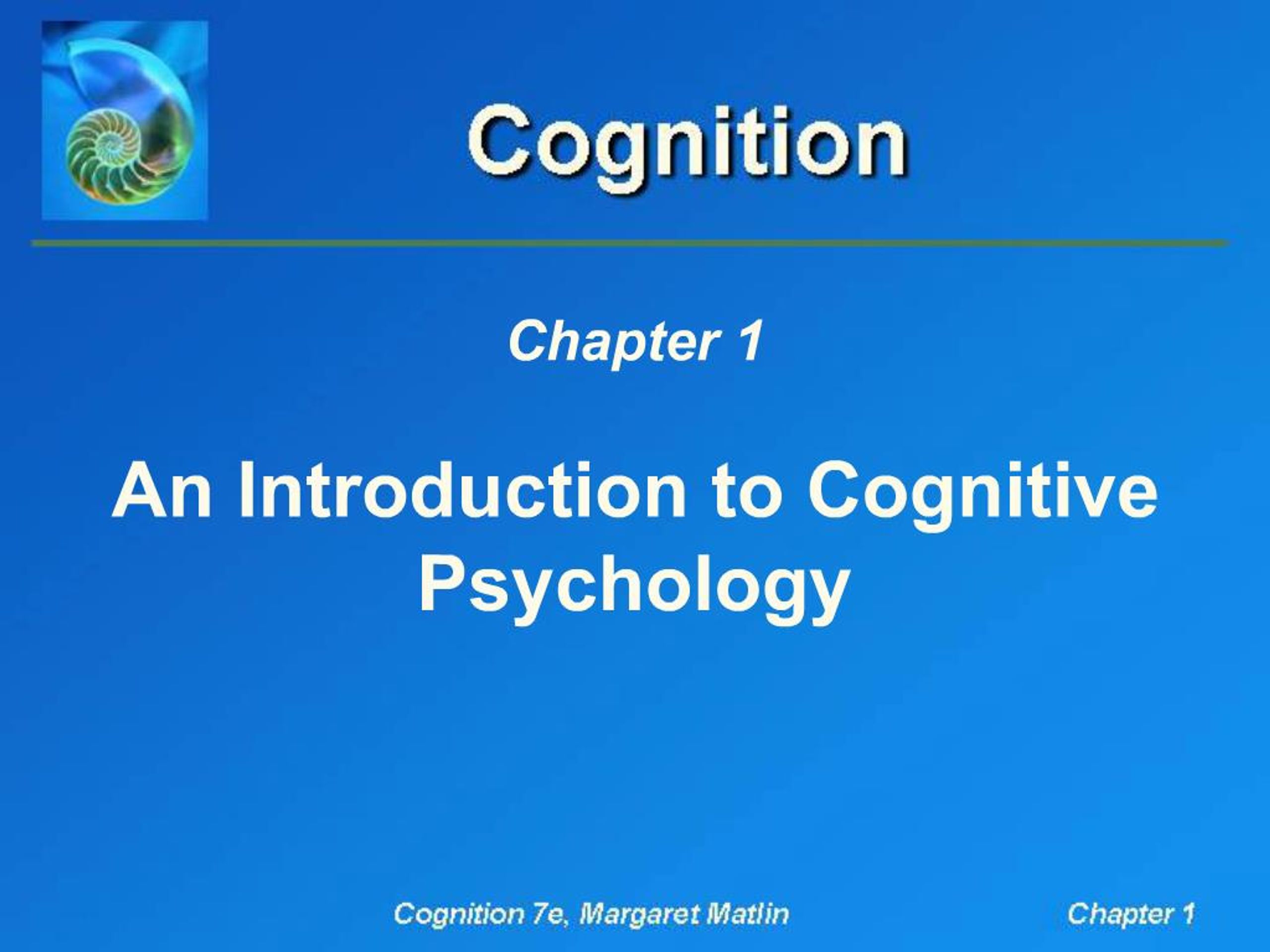PPT - An Introduction to Cognitive Psychology PowerPoint Presentation ...