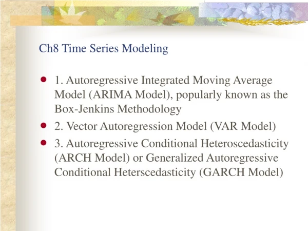 Ch8 Time Series Modeling