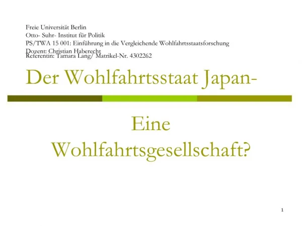 Freie Universit t Berlin Otto- Suhr- Institut f r Politik PS