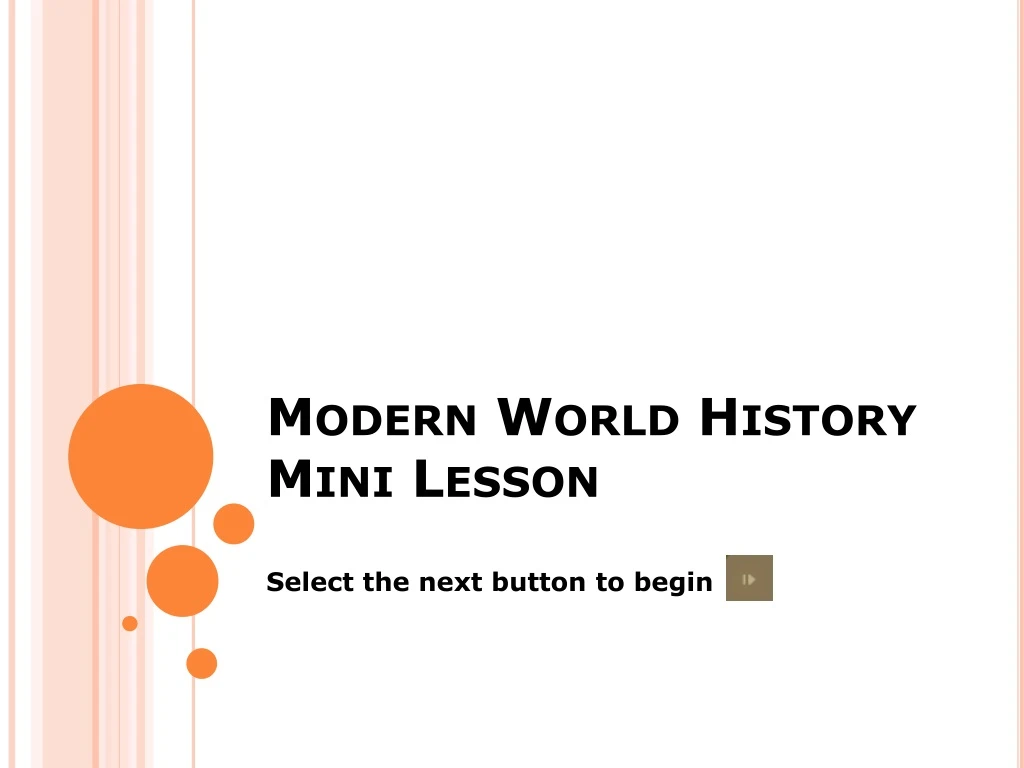 modern world history mini lesson