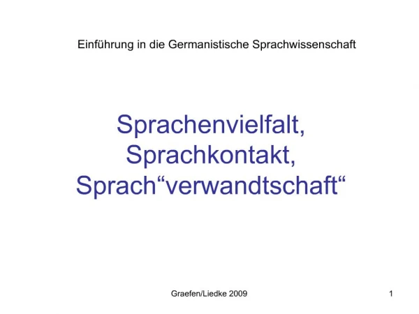 Sprachenvielfalt, Sprachkontakt, Sprach verwandtschaft