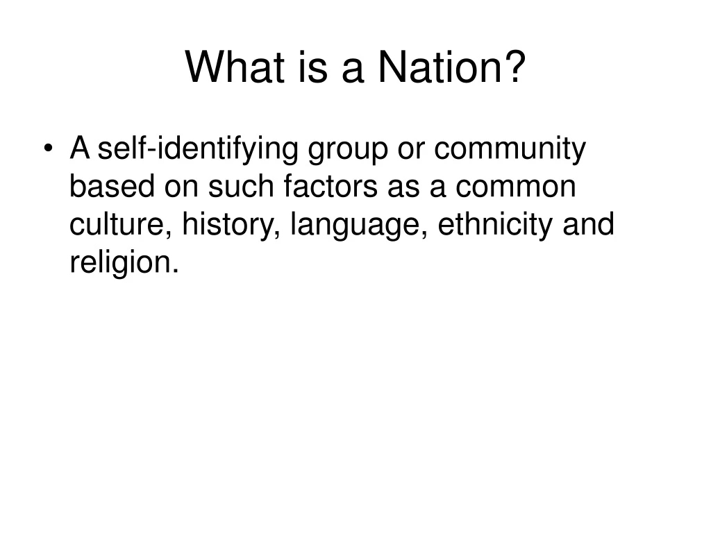 what is a nation