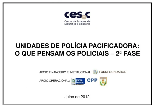 apoio financeiro e institucional