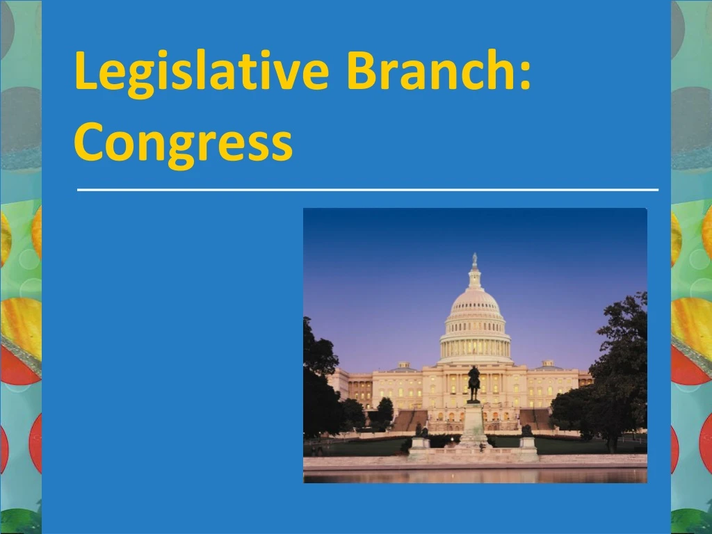 legislative branch congress