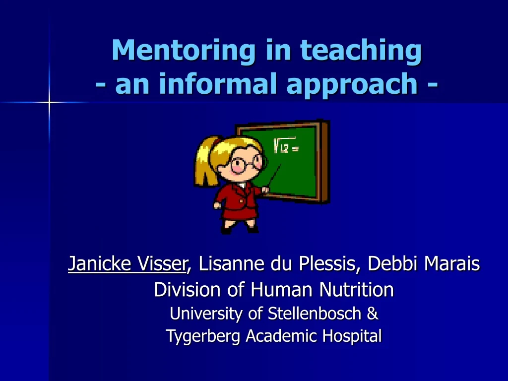 mentoring in teaching an informal approach