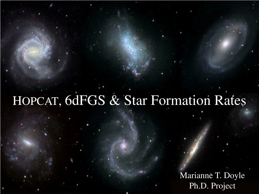 h opcat 6dfgs star formation rates
