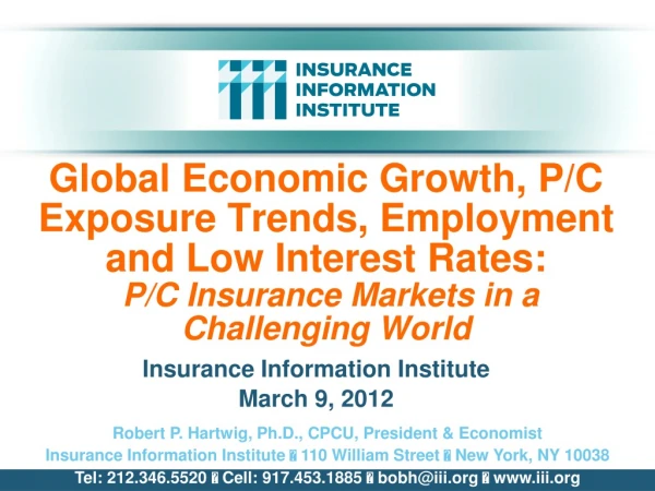 Insurance Information Institute March 9, 2012