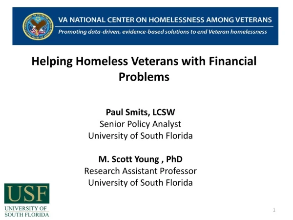 Helping Homeless Veterans with Financial Problems