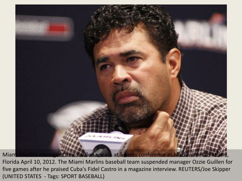 miami marlins manager ozzie guillen speaks