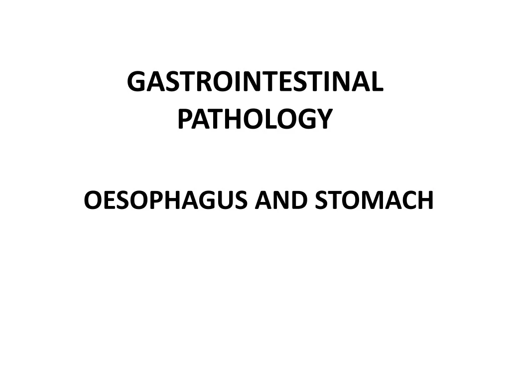 gastrointestinal pathology