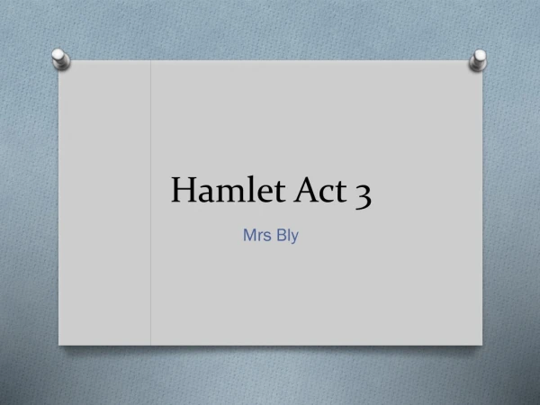 Hamlet Act 3