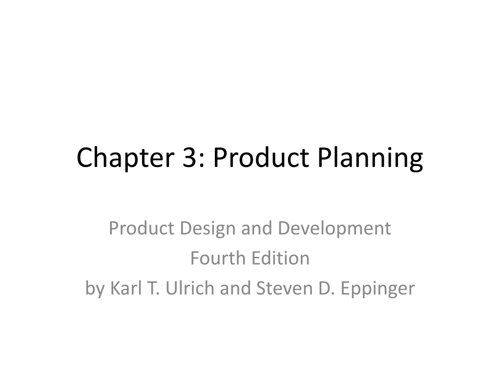 chapter 3 product planning