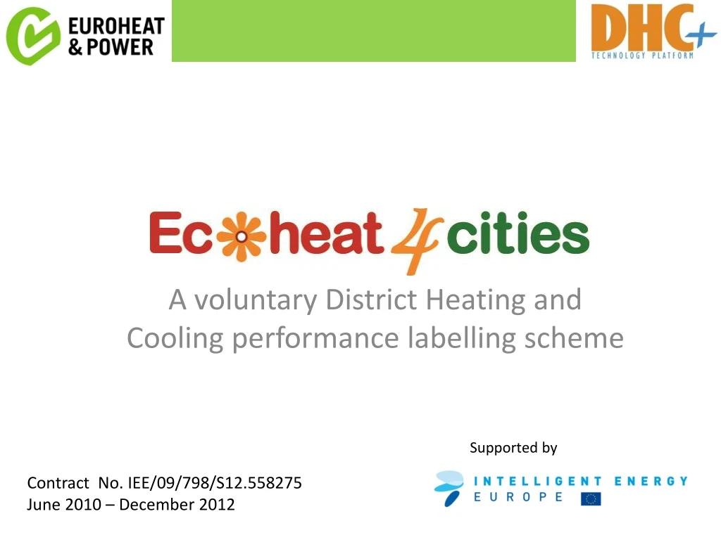 a voluntary district heating and cooling performance labelling scheme