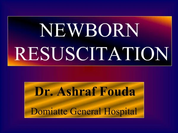 Dr. Ashraf Fouda Domiatte General Hospital