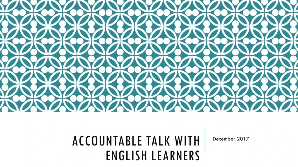 accountable talk with english learners