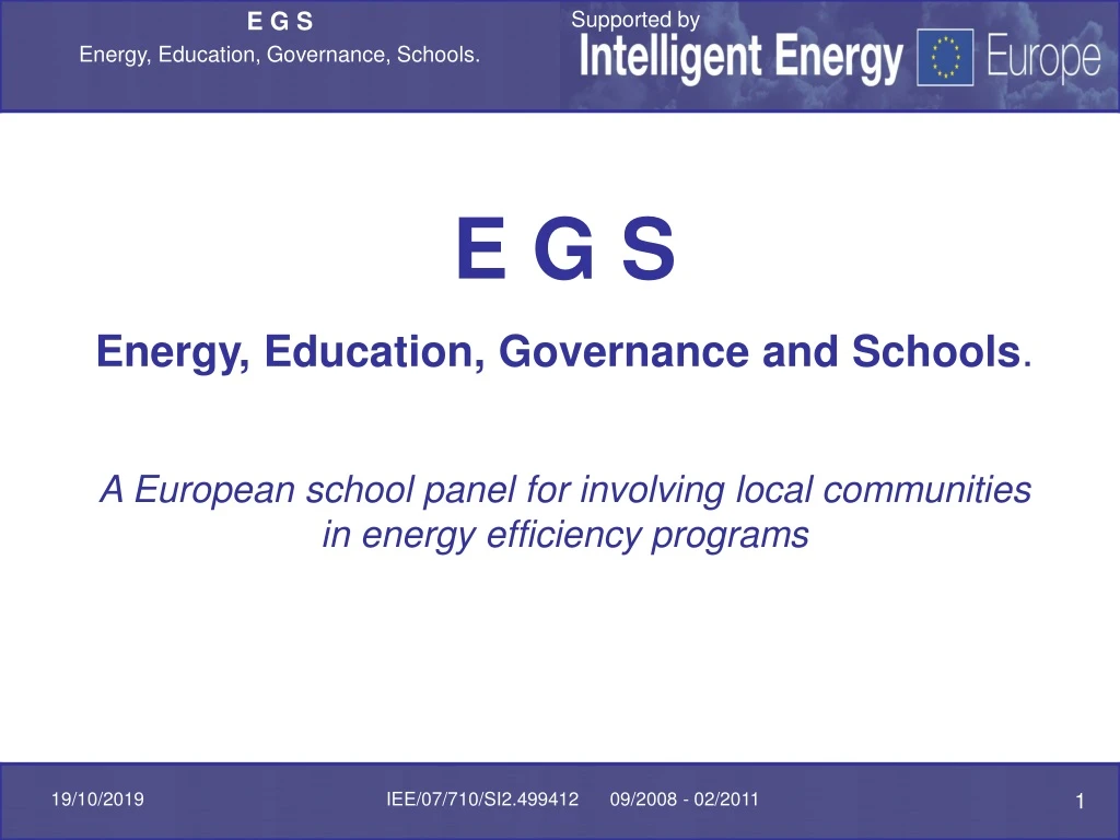 e g s energy education governance and schools