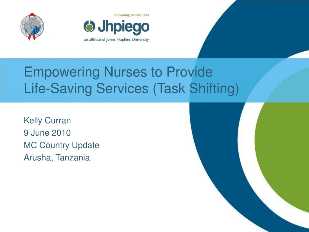 empowering nurses to provide life saving services task shifting