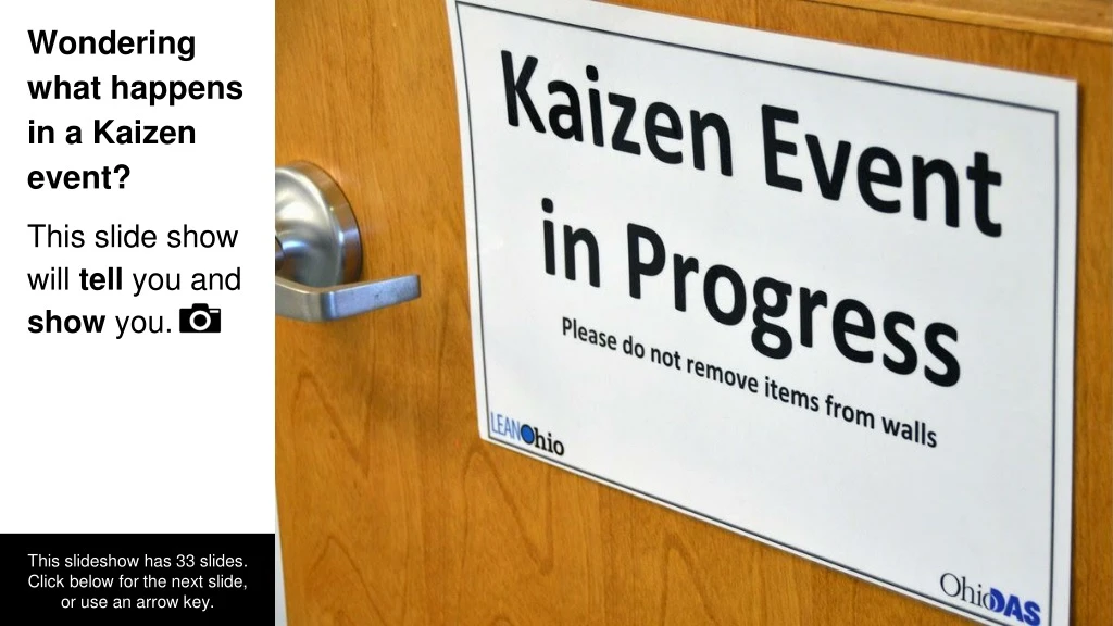 wondering what happens in a kaizen event this