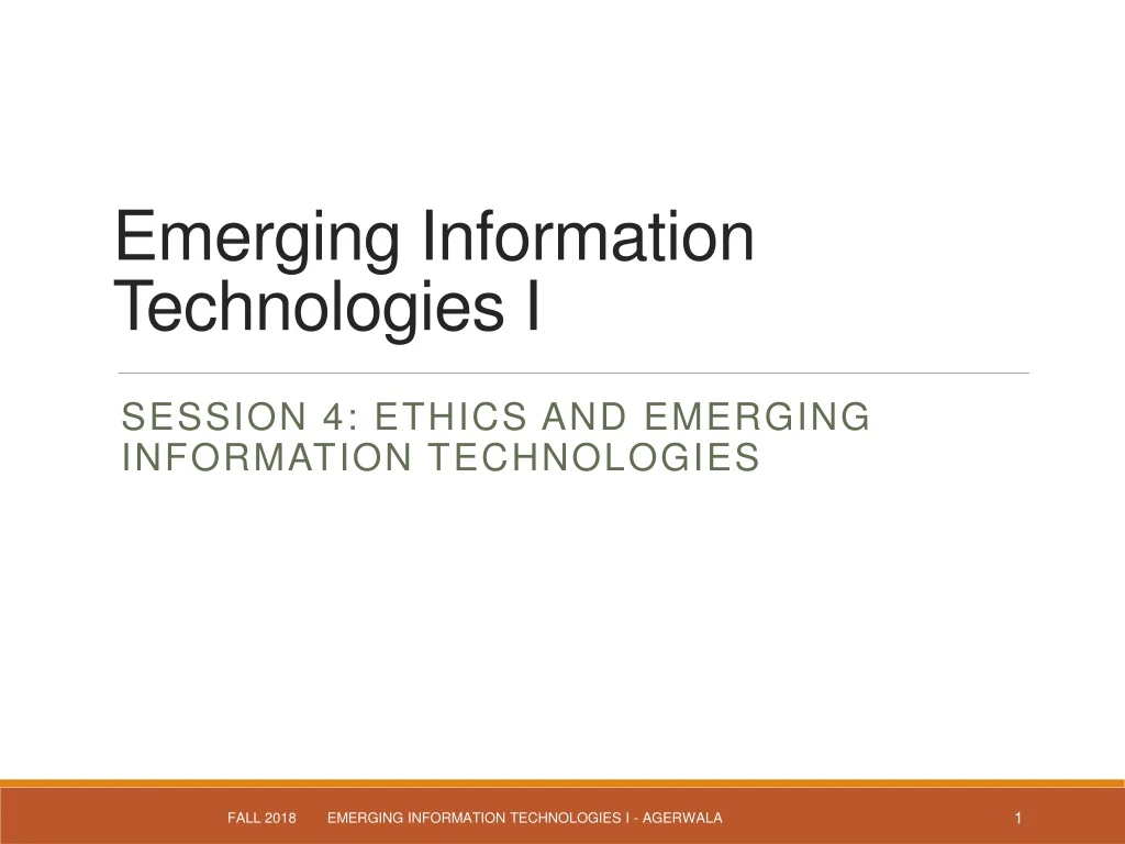 emerging information technologies i