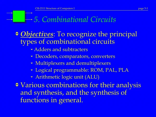 5. Combinational Circuits