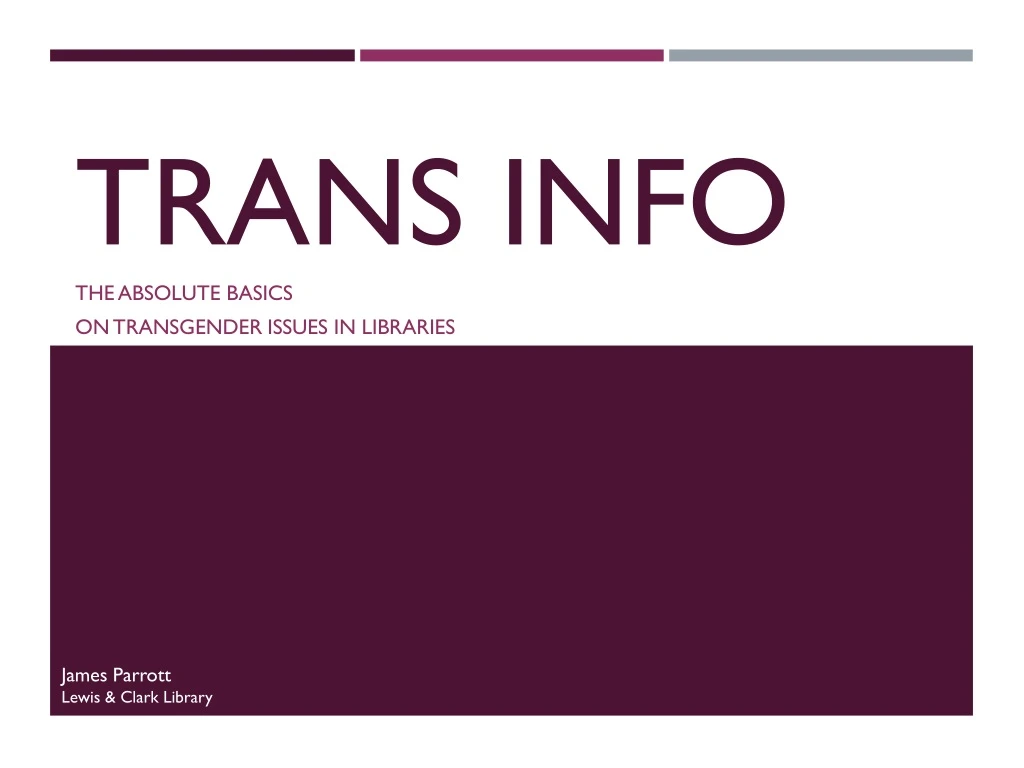 trans info
