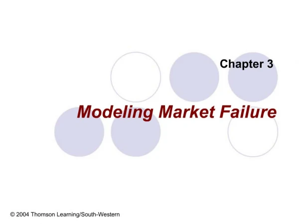 Modeling Market Failure