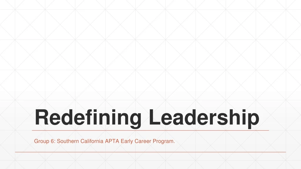 redefining leadership