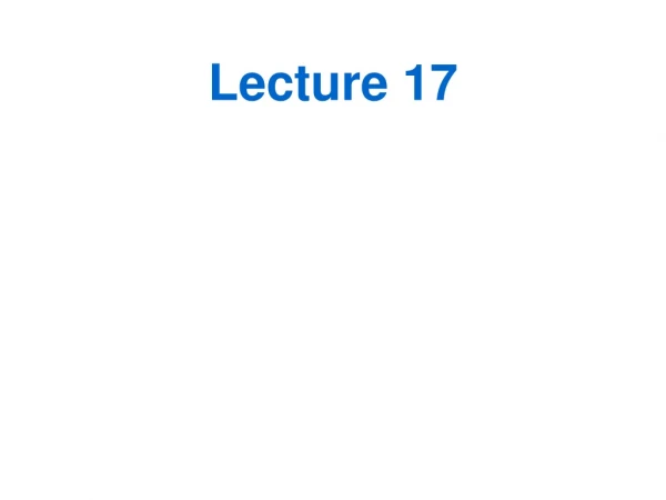 lecture 17