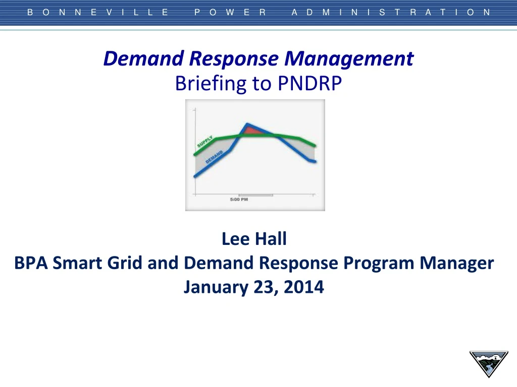 demand response management briefing to pndrp