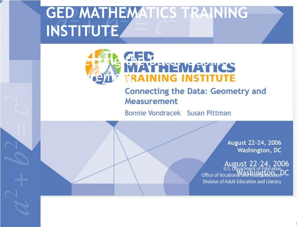 ged mathematics training institute
