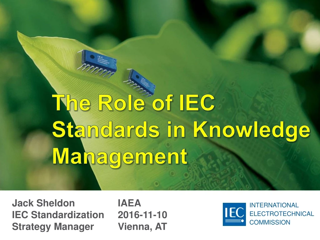 the role of iec standards in knowledge management